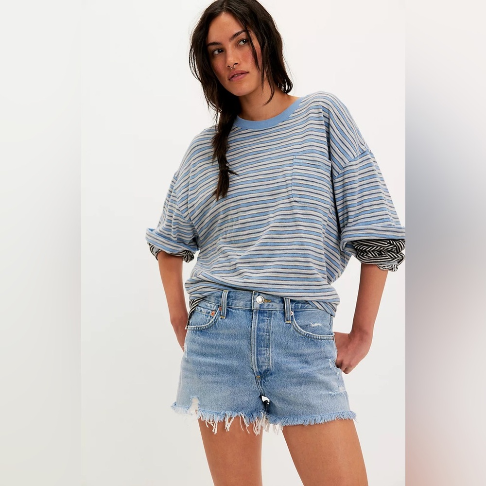 AGOLDE Parker Vintage Cut-Off Shorts-Swapmeet Wash